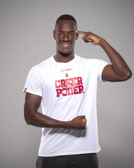 Camiseta casual Creer es poder blanca