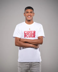 Camiseta casual Creer es poder blanca