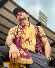 Bufanda Sublimada Deportes Tolima Vinotinto y Oro