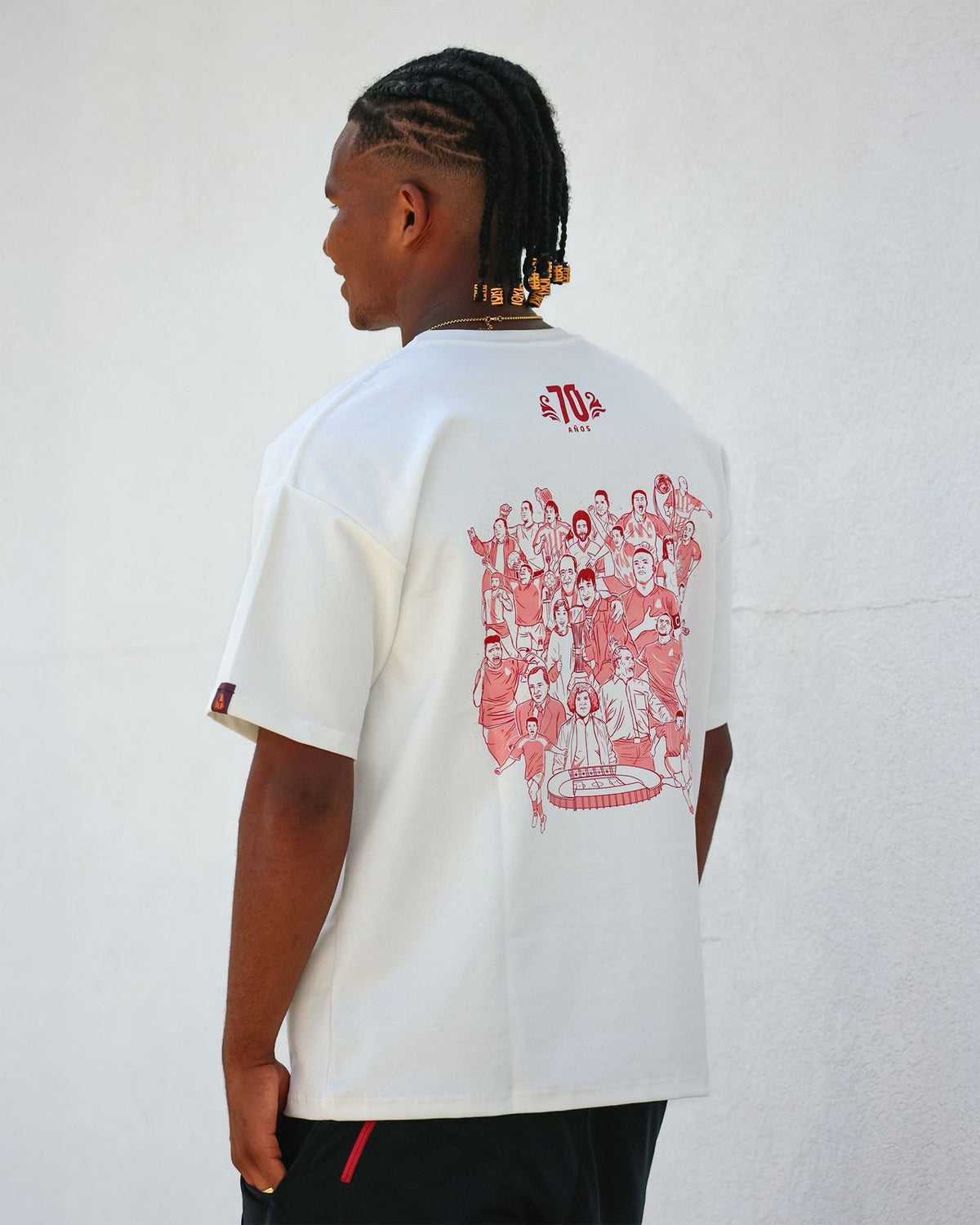 CAMISETA BLANCA 70 AÑOS